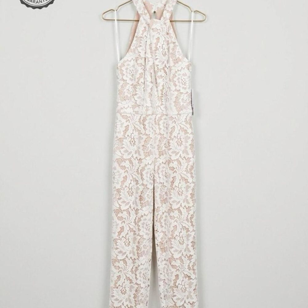 Julia-jordan Women's White and Cream Jumpsuit NWT